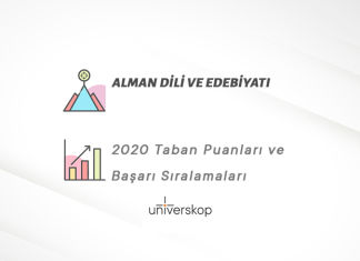 Alman Dili ve Edebiyatı Taban Puanları ve Sıralamaları