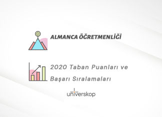 Almanca Öğretmenliği Taban Puanları ve Sıralamaları