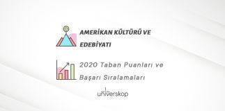 Amerikan Kültürü ve Edebiyatı Taban Puanları ve Sıralamaları