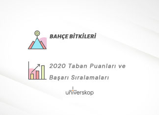 Bahçe Bitkileri Taban Puanları ve Sıralamaları