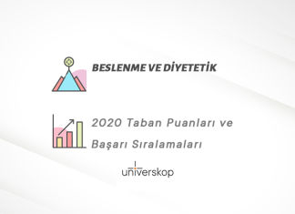 Beslenme ve Diyetetik Taban Puanları ve Sıralamaları