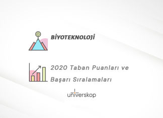 Biyoteknoloji Taban Puanları ve Sıralamaları