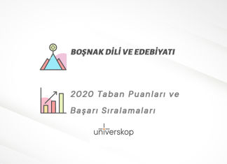 Boşnak Dili ve Edebiyatı Taban Puanları ve Sıralamaları