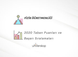 Fizik Öğretmenliği Taban Puanları ve Sıralamaları