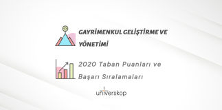 Gayrimenkul Geliştirme ve Yönetimi Taban Puanları ve Sıralamaları