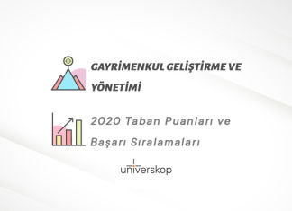 Gayrimenkul Geliştirme ve Yönetimi Taban Puanları ve Sıralamaları