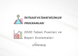 İktisadi ve İdari Bilimler Programları Taban Puanları ve Sıralamaları