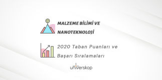 Malzeme Bilimi ve Nanoteknoloji Mühendisliği Taban Puanları ve Sıralamaları