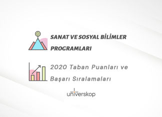 Sanat ve Sosyal Bilimler Programları Taban Puanları ve Sıralamaları