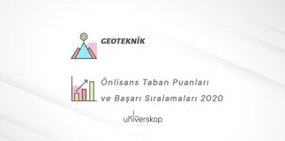 Geoteknik 2 Yıllık Önlisans Taban Puanları ve Sıralamaları