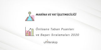 Marina ve Yat İşletmeciliği 2 Yıllık Önlisans Taban Puanları ve Sıralamaları