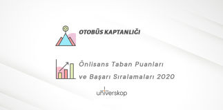 Otobüs Kaptanlığı 2 Yıllık Önlisans Taban Puanları ve Sıralamaları