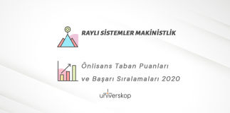 Raylı Sistemler Makinistlik 2 Yıllık Önlisans Taban Puanları ve Sıralamaları