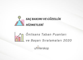 Saç Bakımı ve Güzellik Hizmetleri 2 Yıllık Önlisans Taban Puanları ve Sıralamaları