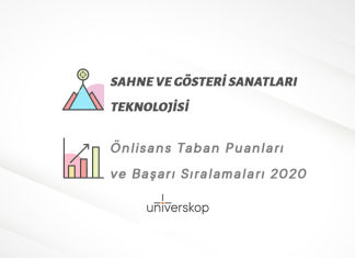 Sahne ve Gösteri Sanatları Teknolojisi 2 Yıllık Önlisans Taban Puanları ve Sıralamaları