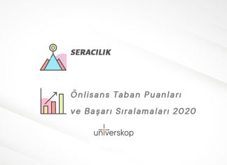 Seracılık 2 Yıllık Önlisans Taban Puanları ve Sıralamaları