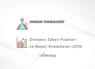 Sondaj Teknolojisi 2 Yıllık Önlisans Taban Puanları ve Sıralamaları