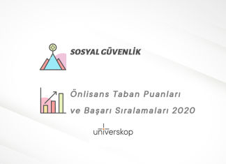 Sosyal Güvenlik 2 Yıllık Önlisans Taban Puanları ve Sıralamaları