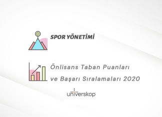 Spor Yönetimi 2 Yıllık Önlisans Taban Puanları ve Sıralamaları