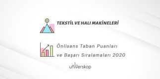 Tekstil ve Halı Makineleri 2 Yıllık Önlisans Taban Puanları ve Sıralamaları