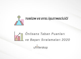 Turizm ve Otel İşletmeciliği 2 Yıllık Önlisans Taban Puanları ve Sıralamaları