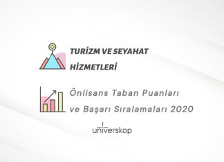 Turizm ve Seyahat Hizmetleri 2 Yıllık Önlisans Taban Puanları ve Sıralamaları