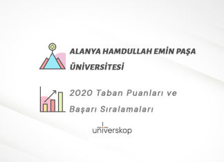 Alanya Hamdullah Emin Paşa Üniversitesi Taban Puanları ve Sıralamaları