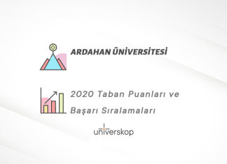 Ardahan Üniversitesi Taban Puanları ve Sıralamaları