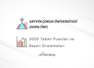 Artvin Çoruh Üniversitesi (Hopa İİBF) Taban Puanları ve Sıralamaları