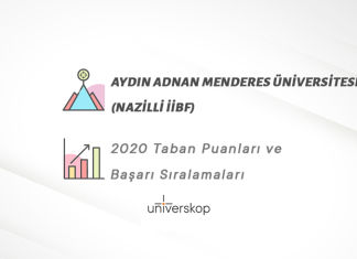 Aydın Adnan Menderes Üniversitesi (Nazilli İİBF) Taban Puanları ve Sıralamaları