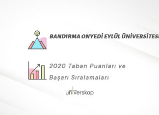 Bandırma Onyedi Eylül Üniversitesi Taban Puanları ve Sıralamaları