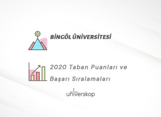 Bingöl Üniversitesi Taban Puanları ve Sıralamaları