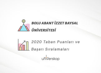 Bolu Abant İzzet Baysal Üniversitesi Taban Puanları ve Sıralamaları