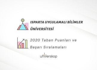 Isparta Uygulamalı Bilimler Üniversitesi Taban Puanları ve Sıralamaları