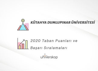 Kütahya Dumlupınar Üniversitesi Taban Puanları ve Sıralamaları