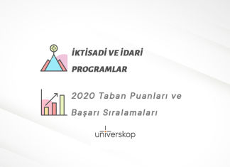 İktisadi ve İdari Programlar Taban Puanları ve Sıralamaları