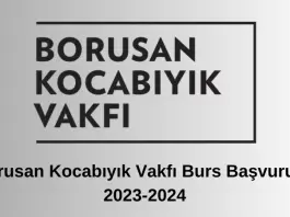 Borusan Kocabıyık Vakfı Burs Başvurusu 2023-2024