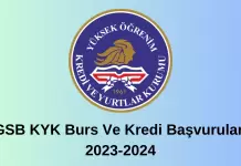 GSB KYK Burs Ve Kredi Başvuruları 2023-2024